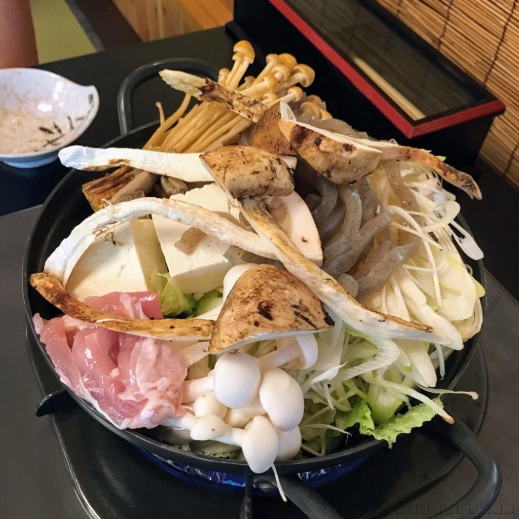 長野県上田市の松茸小屋「二幸園」