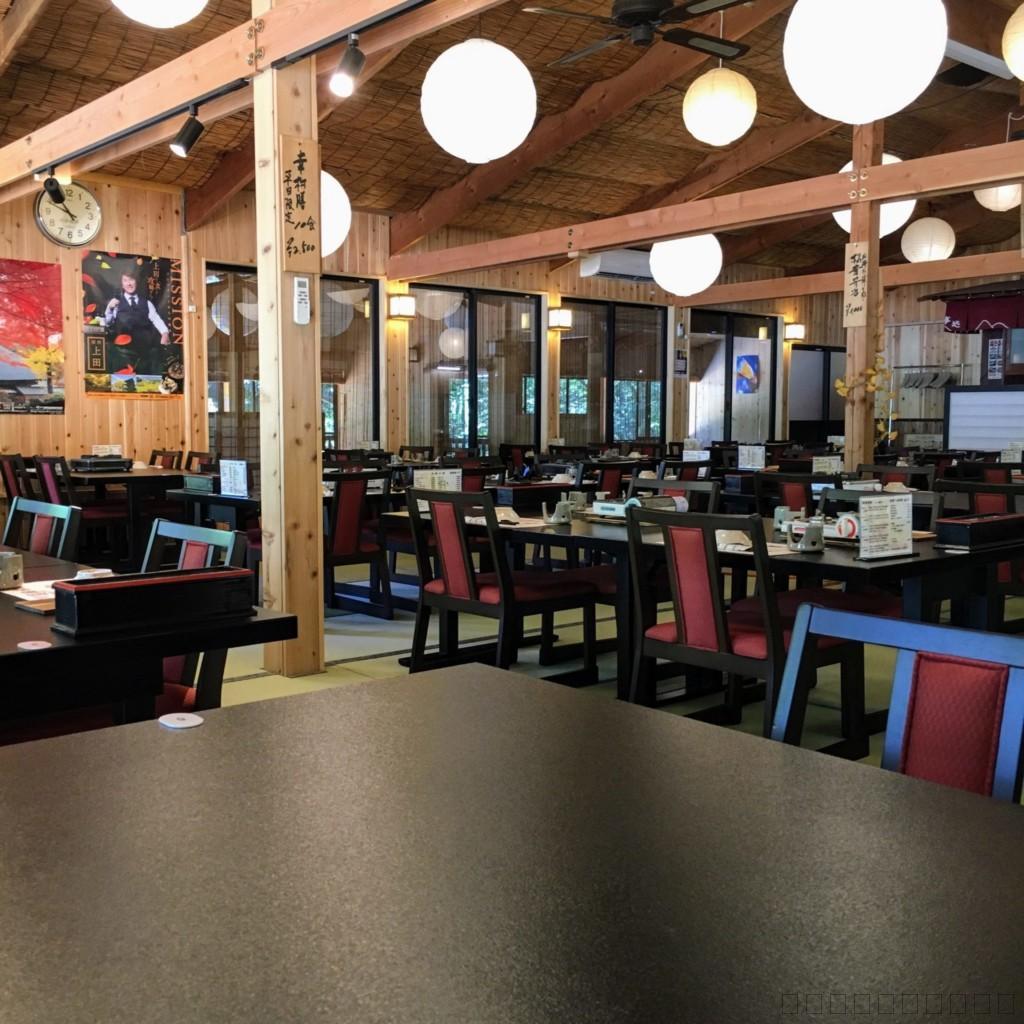 長野県上田市の松茸小屋「二幸園」店内