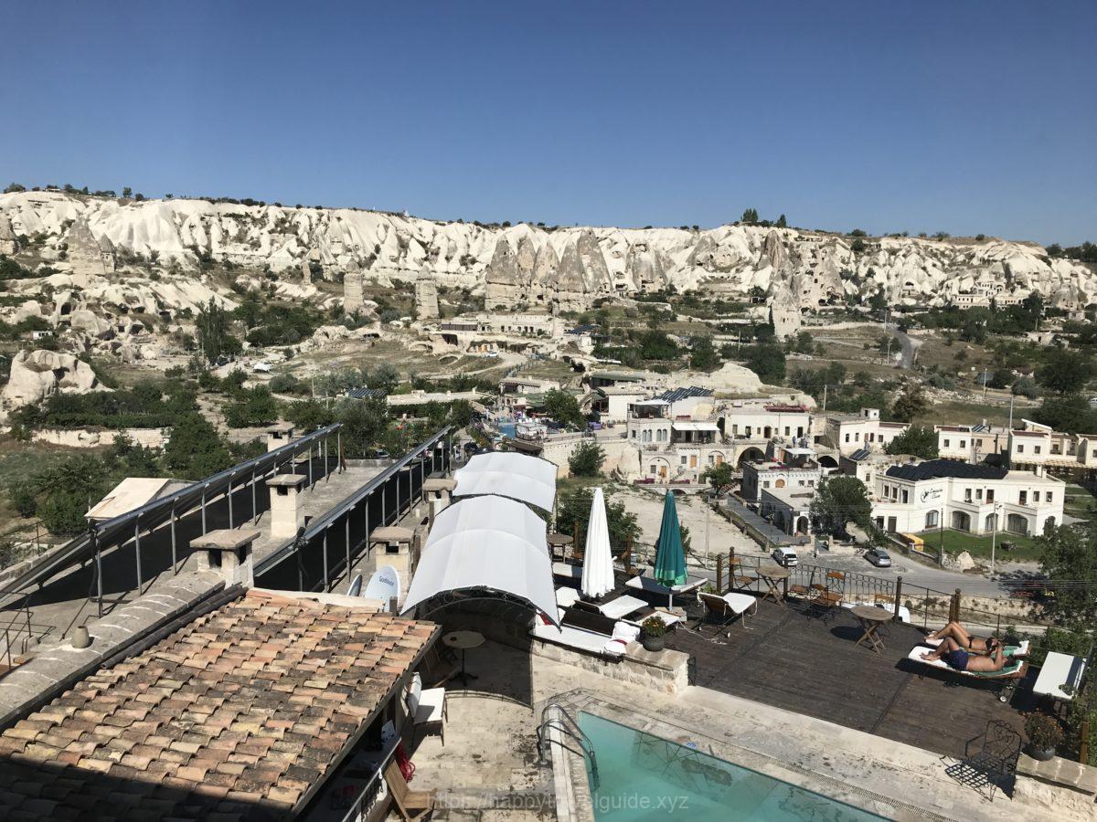 熱気球フライトが見られるバルコニー