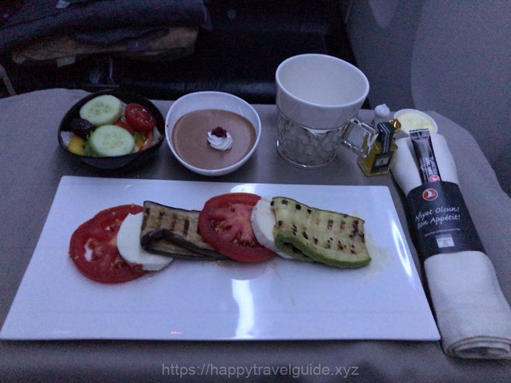 ターキッシュエアライン ビジネスクラスの機内食