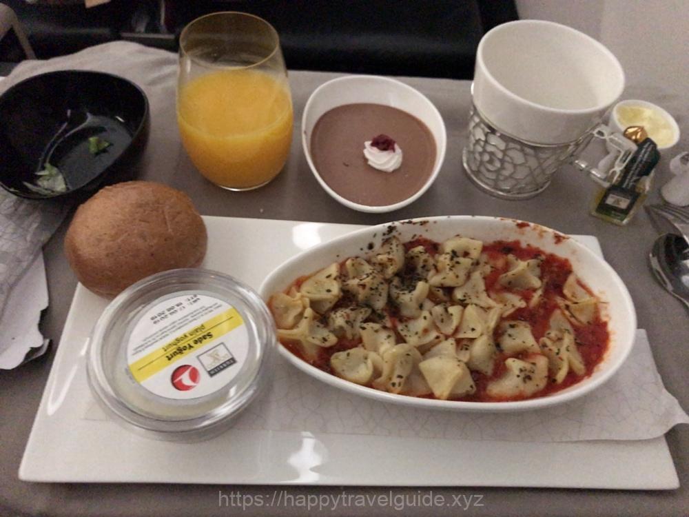 ターキッシュエアライン ビジネスクラスの機内食