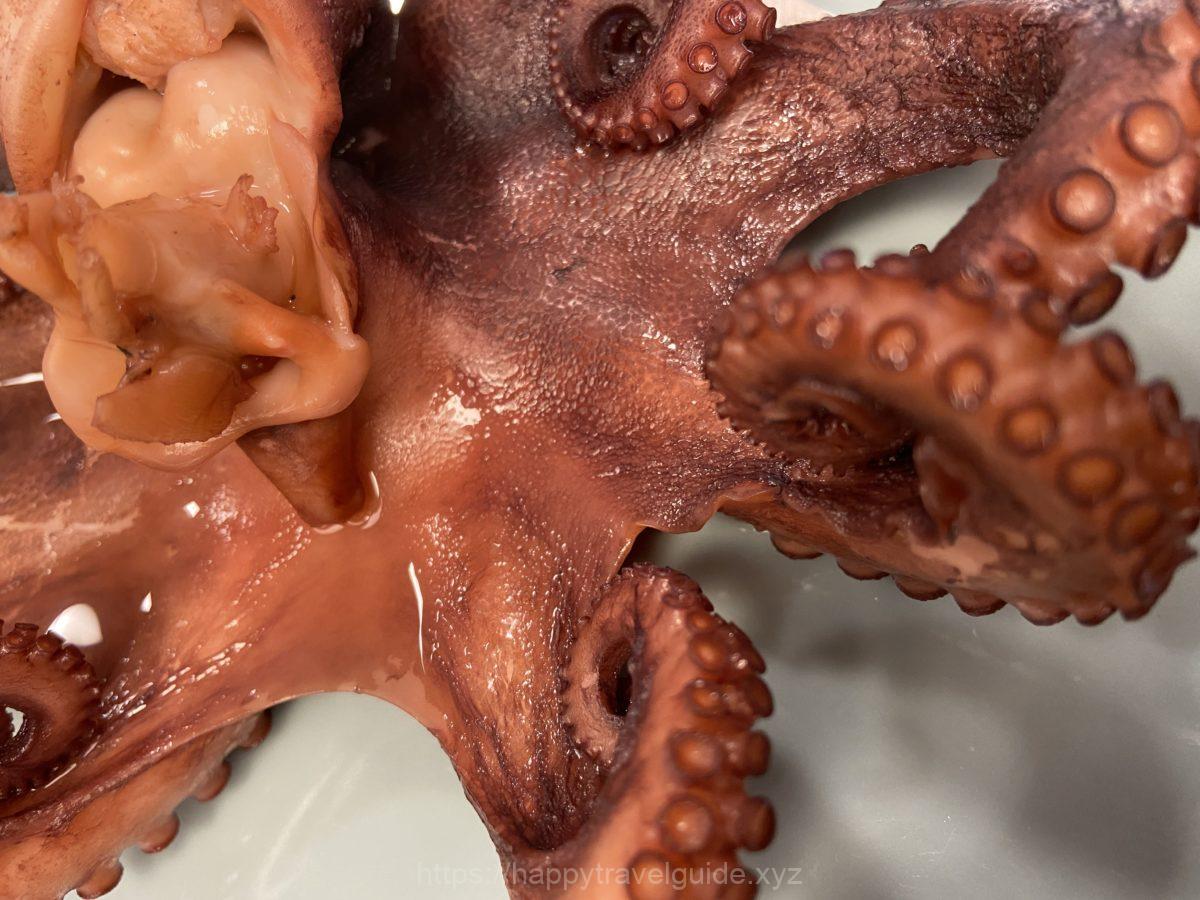 蛸のまる茹で アップ