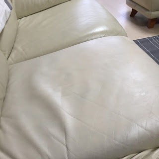 革ソファーの補修が完成